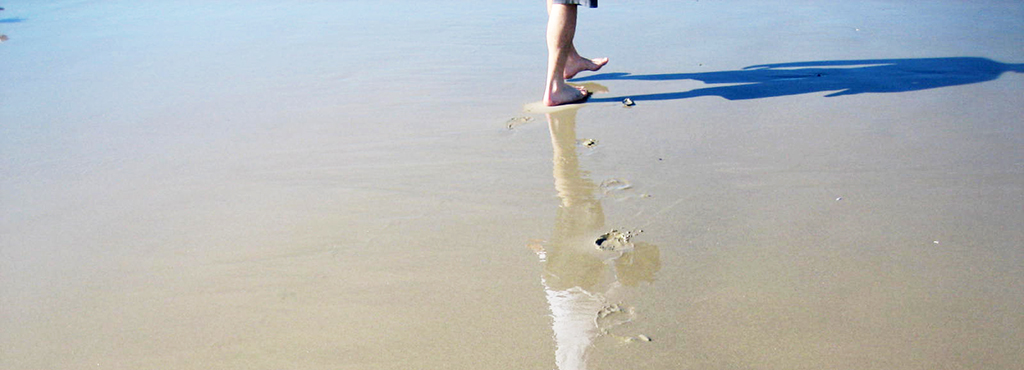 sandy footprints