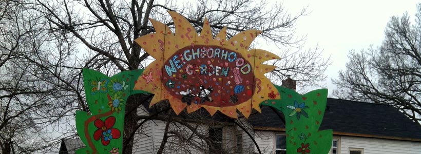 neighborhood garden sign